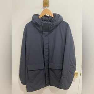 Uniqlo Men's Dark Blue Hybrid Down Outwear, Large